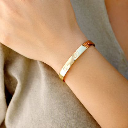 Soul Sisters- Engraved Cuff Bracelet