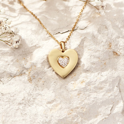 Heart Swing Necklace - "I Love You Mom"