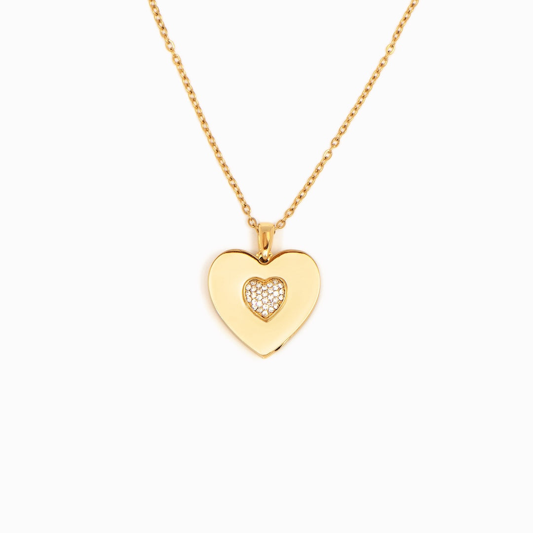 Heart Swing Necklace - "I Love You Mom"