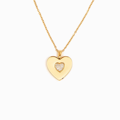 Heart Swing Necklace - "I Love You Mom"